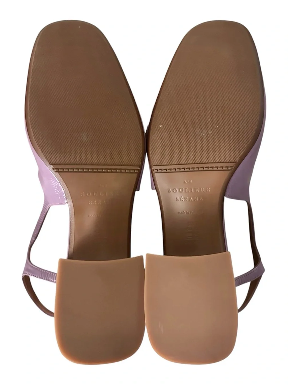 Sézane Paula Babies in Patent Lilac Purple Size 38 / US 7-7.5